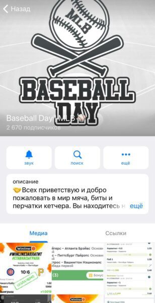 Baseball Day телеграм