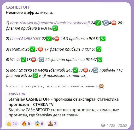 CashbetOFF отчет