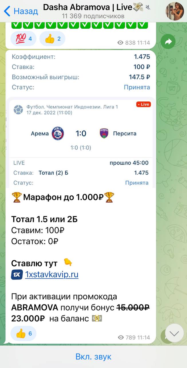 Dasha Abramova Live Telegram статистика