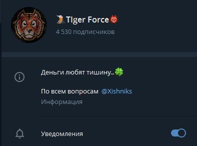 Телеграм Tiger Force