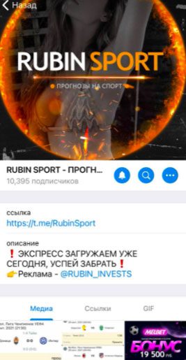 Телеграмм RUBIN SPORT