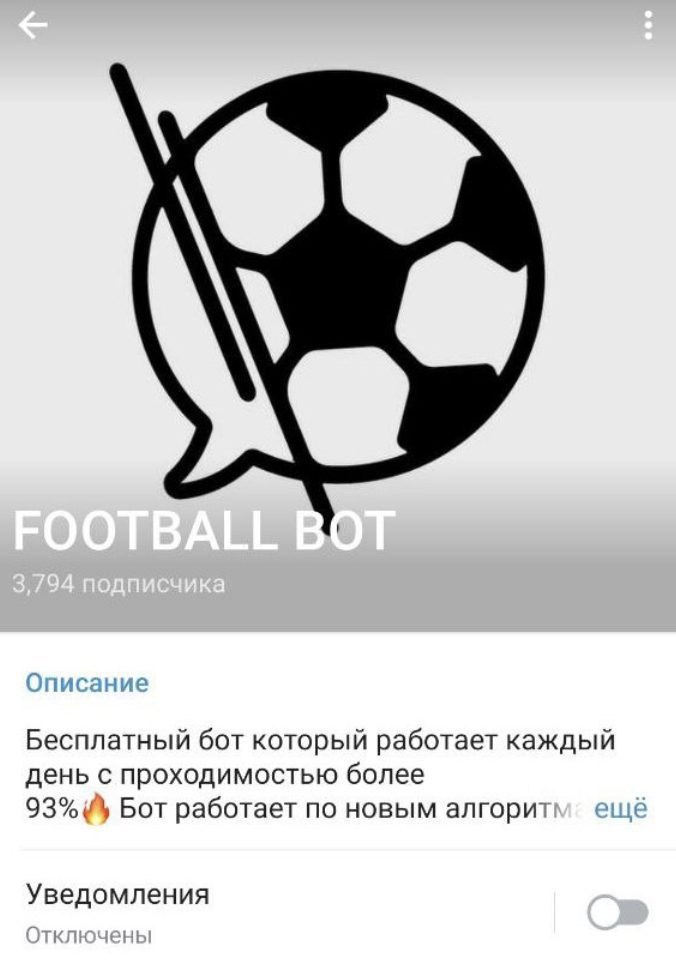 FOOTBALL BOT в Телеграмме