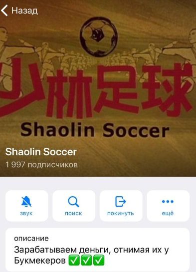Shaolin Soccer Телеграмм