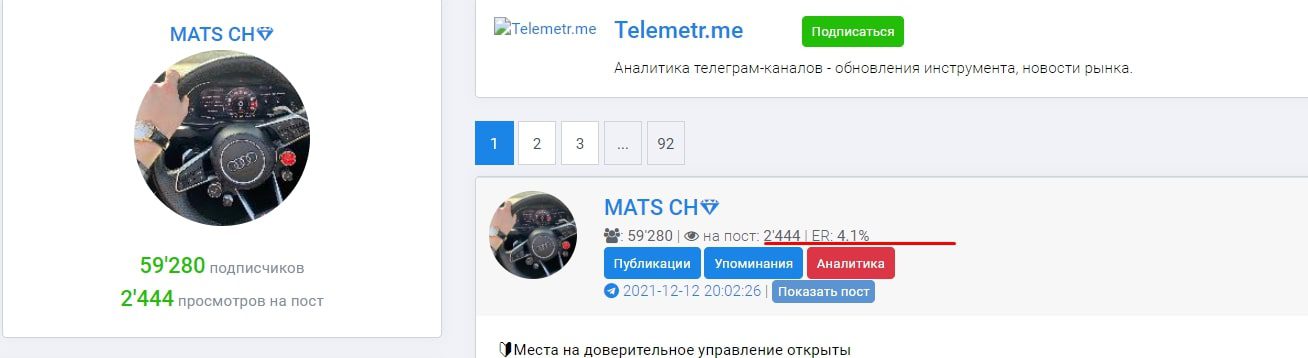 MATS CH – каппер в Телеграмм