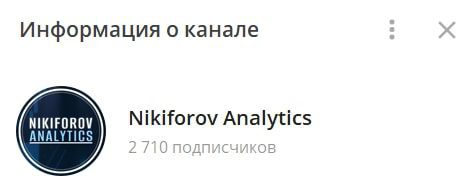 Трейдер Nikiforov Analytics в Телеграмм