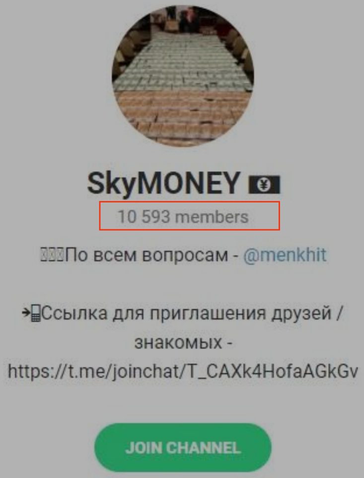 Телеграмм SkyMONEY @menkhit