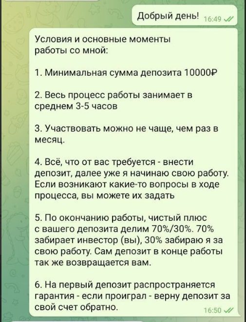 DAN RUS в Телеграм - схема работы