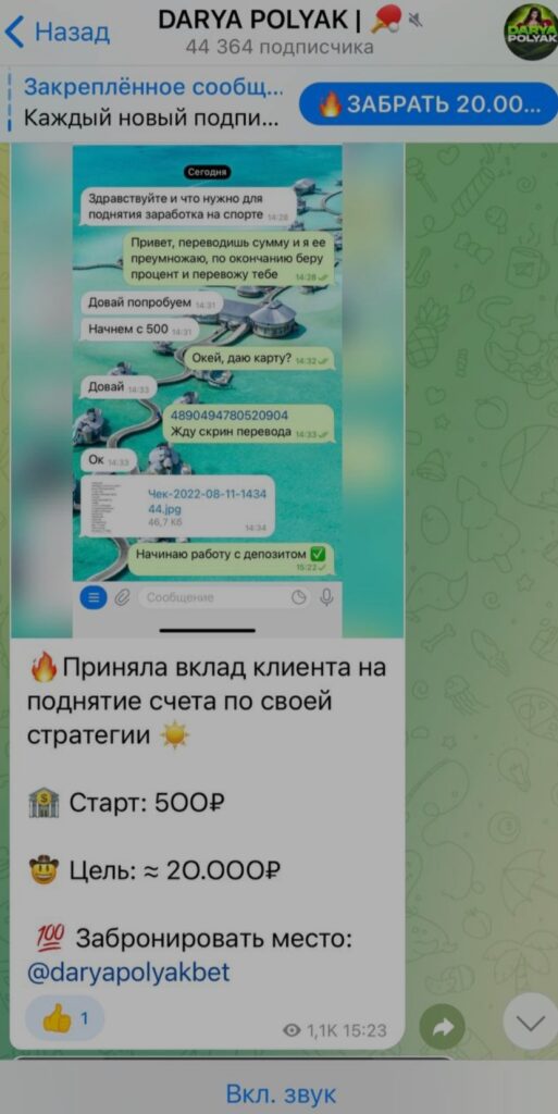Канал Телеграм Darya Polyak