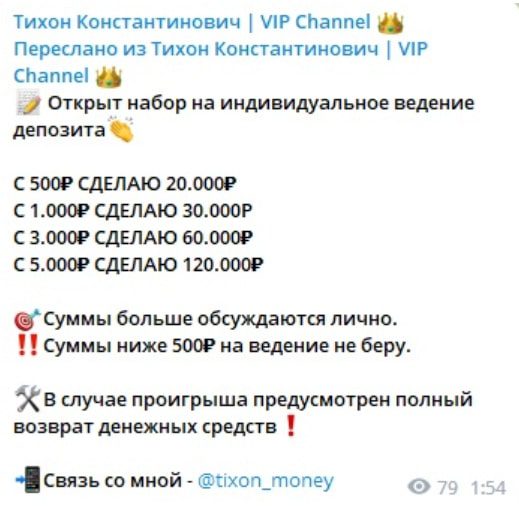 Проект Тихон Константинович VIP Channel