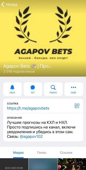 Телеграмм Agapov Bets